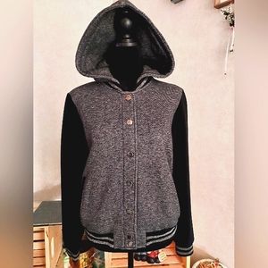 GIRLS, XL, REFLEX BLACK BASEBALL JACKET